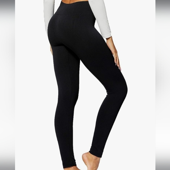 NEW MIX PREMIUM High Waisted Tummy Shaping Black Leggings One Size Fits All BNWT - Picture 10 of 10